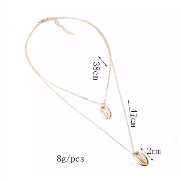 Two Layers of Gold Shell Pendant - Picture 3 of 4